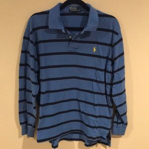 Striped Long Sleeve Polo